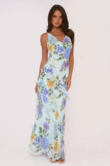 Petals Unfold Maxi Dress Print